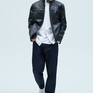 ZARA LEATHER BIKER JACKET  (NWT)